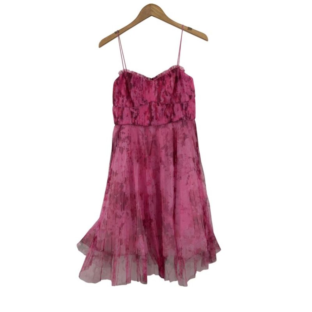 Monique Lhuillier Tulle Dress Pink 6